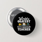 Okayester Vertretungslehrer der Welt Button (Vorne & Hinten)