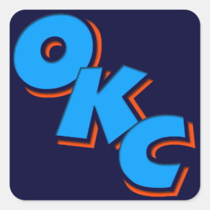 OKC QUADRATISCHER AUFKLEBER
