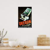 OKEBON CAFFE Instant Italian Coffee Beverage Ad Poster (Küche)
