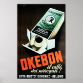 OKEBON CAFFE Instant Italian Coffee Beverage Ad Poster (Vorne)