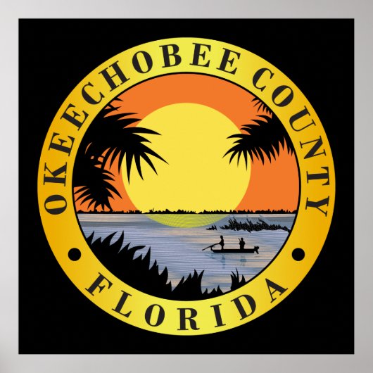 Okeechobee Landkreis Siegel Poster (Vorne)