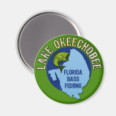 Okeechobee-See, Bassfischerei in Florida Magnet (Vorderseite/Rückseite)