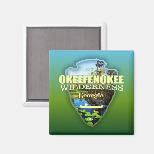 Okeefenokee WA (Pfeilspitzen) Magnet (Vorderseite/Rückseite)