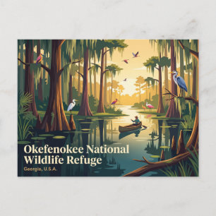 Okefenokee National Wildlife Refuge USA Postkarte