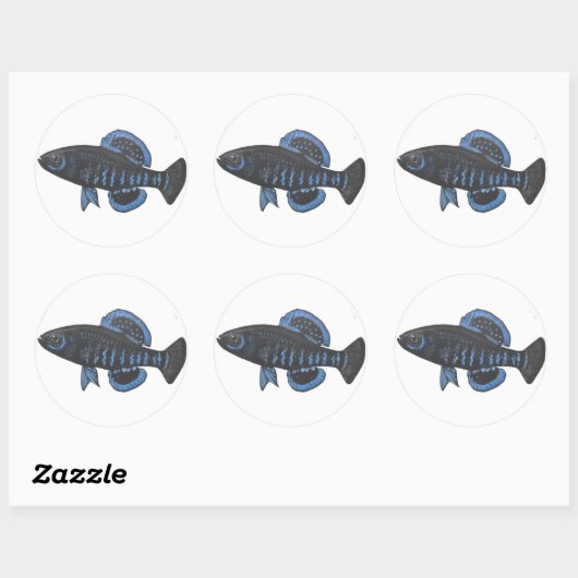 Okefenokee pygmy sunfish Sticker (Blatt)