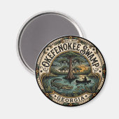 Okefenokee-Sumpf USA Magnet (Vorderseite/Rückseite)