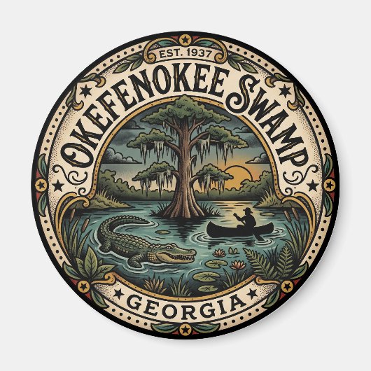 Okefenokee-Sumpf USA Magnet (Vorne)