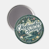 Okefenokee-Sumpf USA Magnet (Vorderseite/Rückseite)