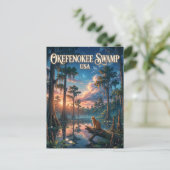 Okefenokee-Sumpf USA Postkarte (Stehend Vorderseite)
