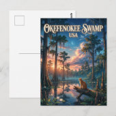 Okefenokee-Sumpf USA Postkarte (Vorne/Hinten)