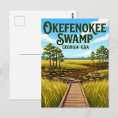 Okefenokee-Sumpf USA Postkarte (Vorne/Hinten)