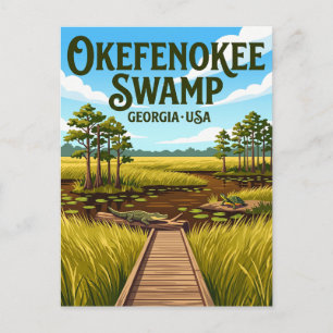 Okefenokee-Sumpf USA Postkarte