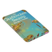 Okefenokee Swamp Cartoon Reiseplakat Magnet (Rechte Seite)