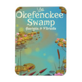 Okefenokee Swamp Cartoon Reiseplakat Magnet (Vertikal)