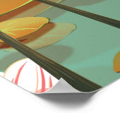 Okefenokee Swamp Cartoon Reiseplakat Poster (Ecke)