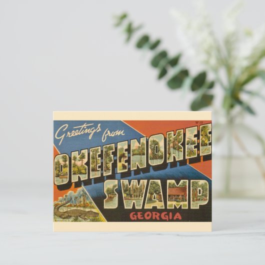 Okefenokee Swamp GA Postcard Postkarte (Stehend Vorderseite)
