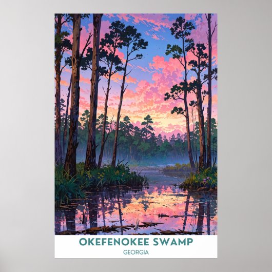 Okefenokee Swamp, Georgien Poster (Vorne)
