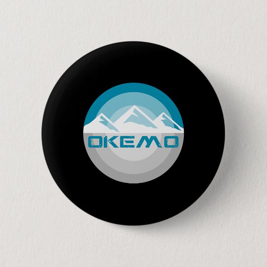 Okemo Berg Vermont Retro Vintage Snowboard Ski Button (Vorderseite)