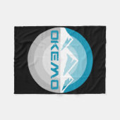 Okemo Berg Vermont Retro Vintage Snowboard Ski Fleecedecke (Vorderseite (Horizontal))