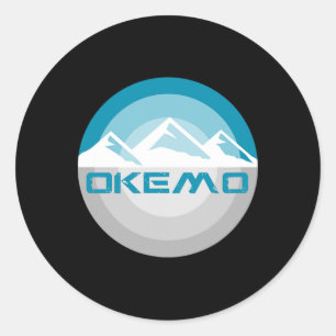 Okemo Berg Vermont Retro Vintage Snowboard Ski Runder Aufkleber