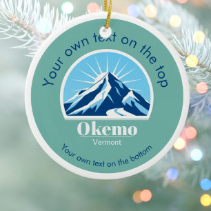 Okemo Colorado Skiort Weihnachten Keramik Ornament