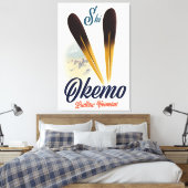 Okemo Ludlow Vermont ski poster Leinwanddruck (Insitu (Schlafzimmer))
