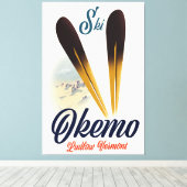 Okemo Ludlow Vermont ski poster Leinwanddruck (Insitu (Holzboden))