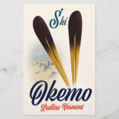 Okemo Ludlow Vermont Skiposter Briefpapier (Vorderseite)