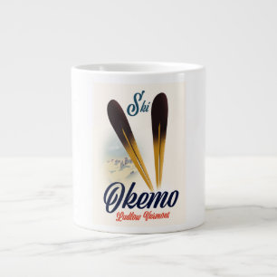 Okemo Ludlow Vermont Skiposter Jumbo-Tasse