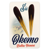 Okemo Ludlow Vermont Skiposter Magnet (Vertikal)