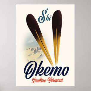 Okemo Ludlow Vermont Skiposter Poster