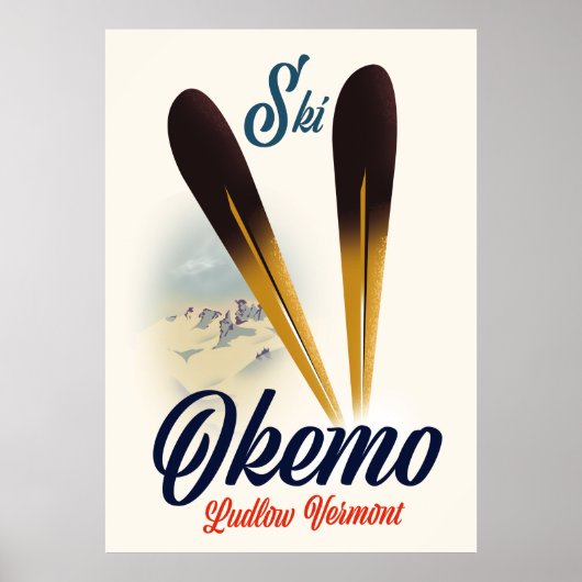 Okemo Ludlow Vermont Skiposter Poster (Vorne)