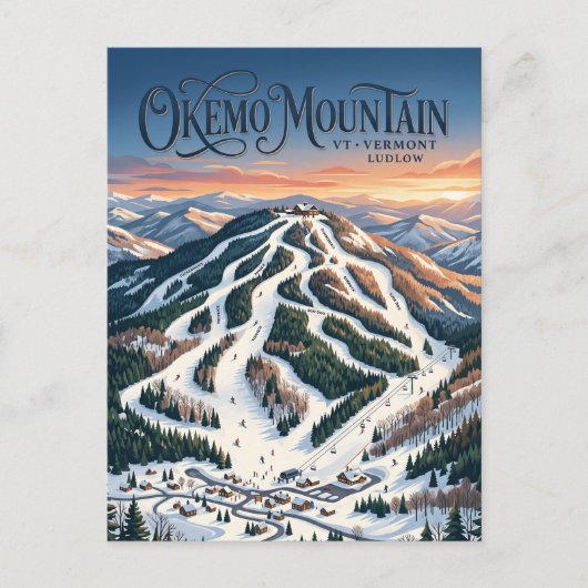 Okemo Mountain Vermont Postkarte (Vorderseite)