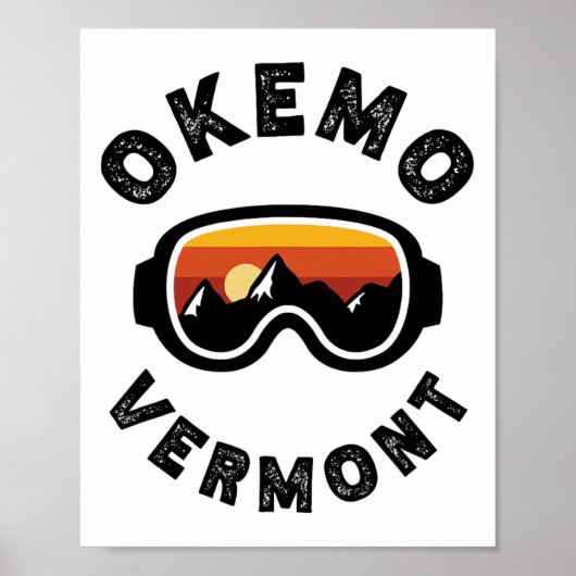 Okemo Ski Snowboarden in Vermont Poster (Vorne)
