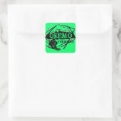 Okemo Vermont grüne Bergskitosticker Quadratischer Aufkleber (Tasche)