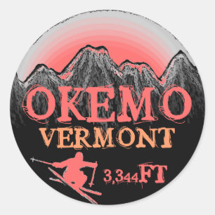 Okemo Vermont Rosa Aufkleber für Skitouren