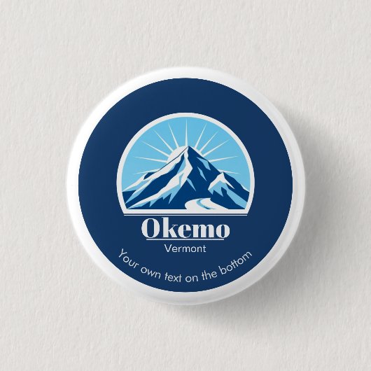 Okemo Vermont Skigebiet Souvenirgeschenk Button (Vorderseite)