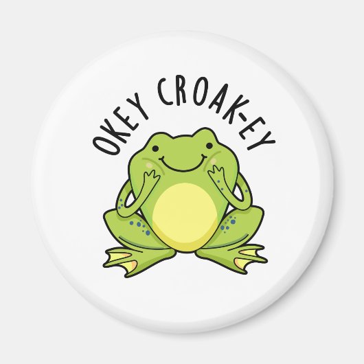 Okey Croak-ey Funny Frog Pub Magnet (Vorne)