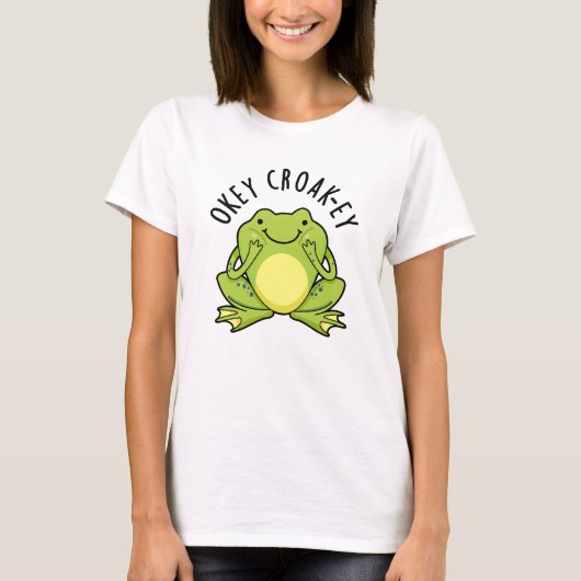 Okey Croak-ey Funny Frog Pub T-Shirt (Vorderseite)