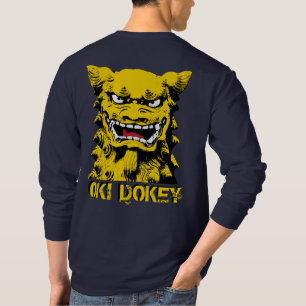 Oki Dokey Shisa langes Hülsen-T-Shirt T-Shirt