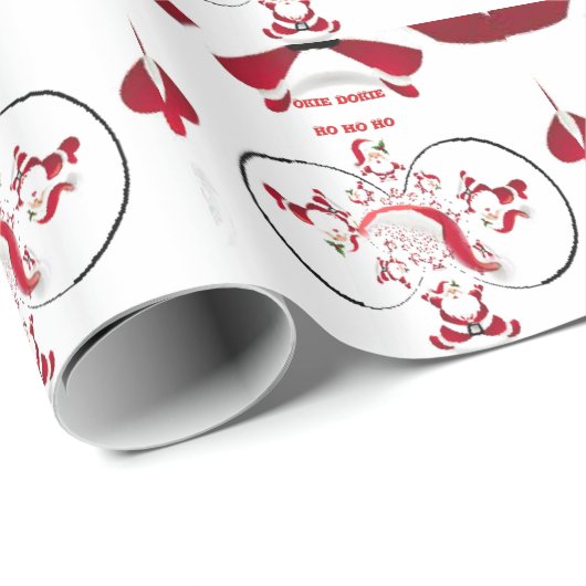 Oki Dokie Santa! Geschenkpapier (Rolleneckpunkt)