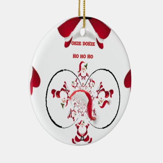 Oki Dokie Santa! Keramik Ornament (Rechts)