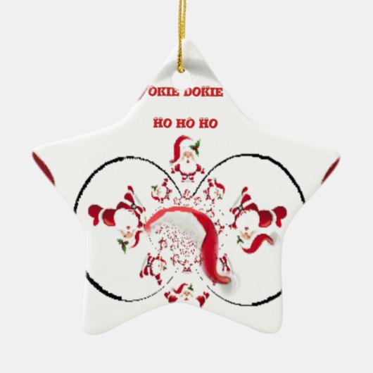 Oki Dokie Santa! Keramikornament (Vorne)