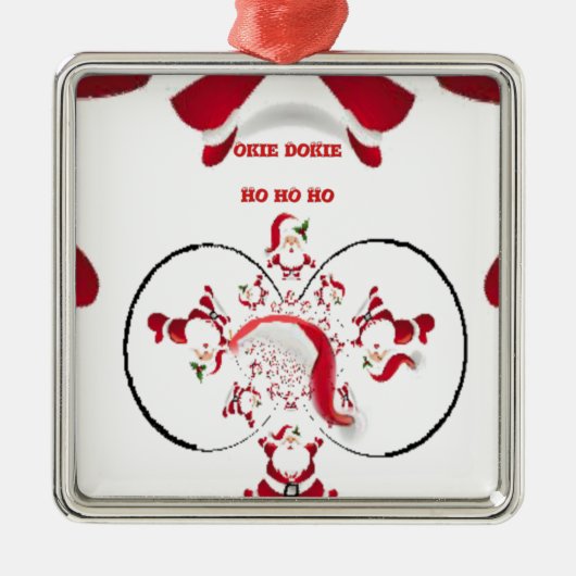 Oki Dokie Santa! Ornament Aus Metall (Vorne)