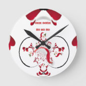 Oki Dokie Santa! Runde Wanduhr (Vorderseite)