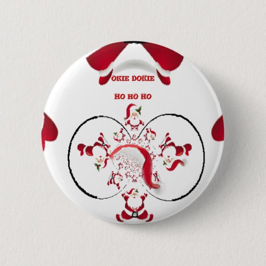 Okie Dokie Hospho Weihnachtsfest Button (Vorderseite)