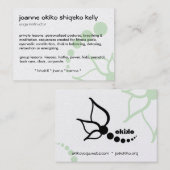 okikolightgreenflower, okikolightgreenspheres,… visitenkarte (Vorne/Hinten)