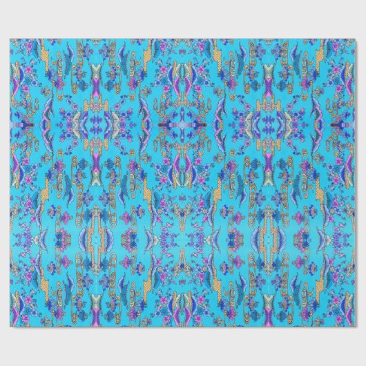 Okinawa Bingata Design Geschenkpapier (Flach)