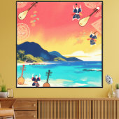 Okinawa Bunka Leinwanddruck (Insitu (Wohnzimmer))