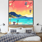 Okinawa Bunka Leinwanddruck (Insitu (Schlafzimmer))